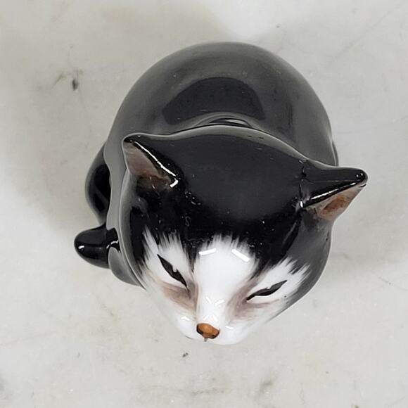 Royal Doulton Lucky Cat Miniature 2.5" Black Bone China Anthropomorphic England - Picture 5 of 16